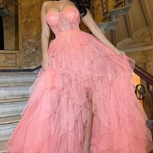 Making a Scene Maxi Dress -Coral M